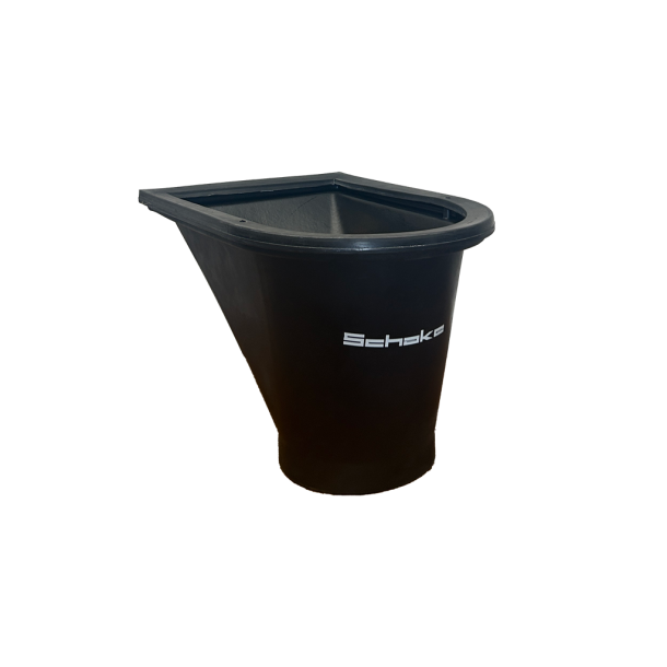 Funnel for debris chute | loading opening: 83 x 43 cm, discharge opening:  39 mm, | height: 65 cm, length: 98 cm, width: 74 cm